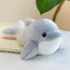 Very precious, soft and fragrant, gray sea magnetic fridge magnet, plush toy, table companion toy, cute and fun, ideal for gifting, magnetic plush toy, gray plush dolphin toy, plush toy details Picture
